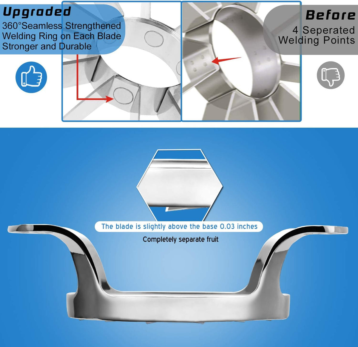 Sinnsally 12-Blade Large Stainless Steel Apple Slicer and Corer product image