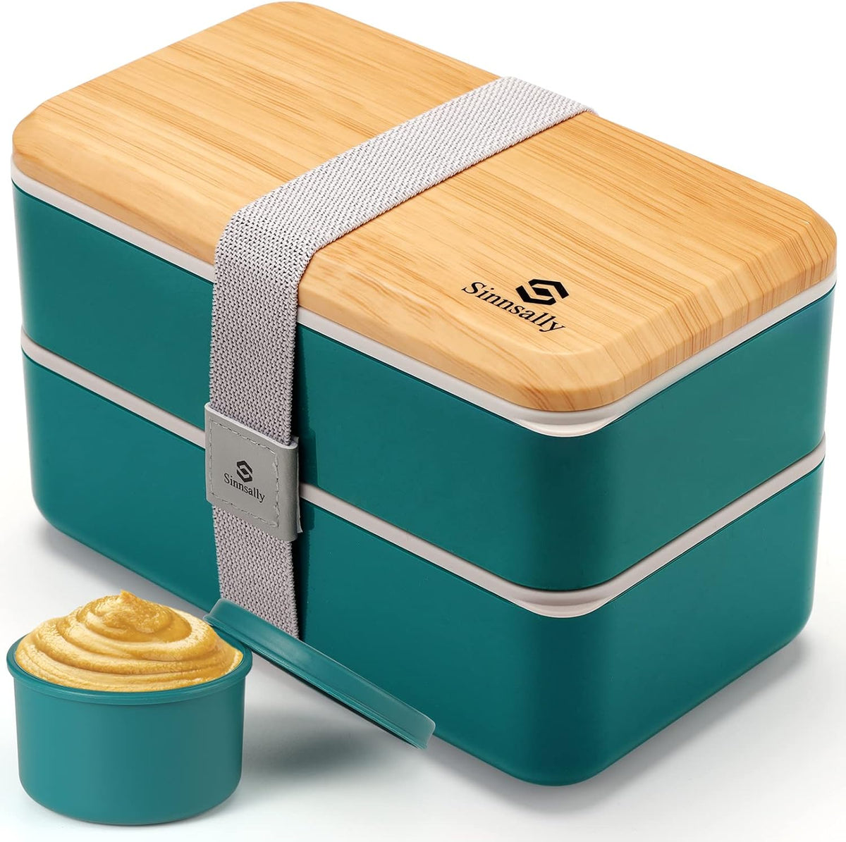 Sinnsally 1400 ml Stackable Bento Lunch Box with Utensil Set product image