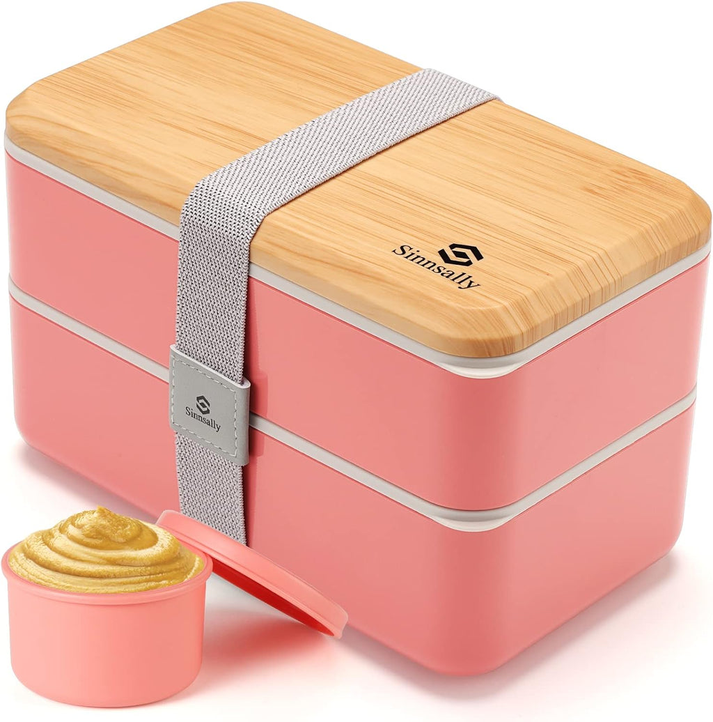 Sinnsally 1400 ml Stackable Bento Lunch Box with Utensil Set product image