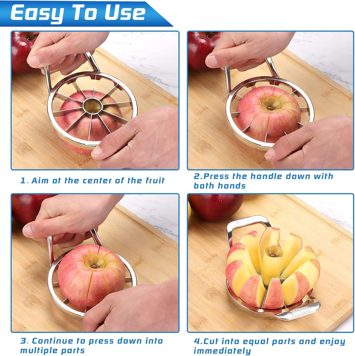 Sinnsally 10-Blade Stainless Steel Apple Slicer and Corer product image